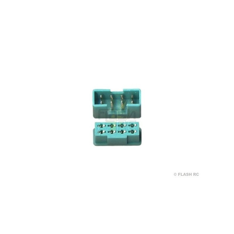 Prise MPX 8 pins verte M/F (1 paire) Muldental