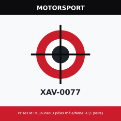 Prises MT30 jaunes 3 pôles mâle/femelle (1 paire)