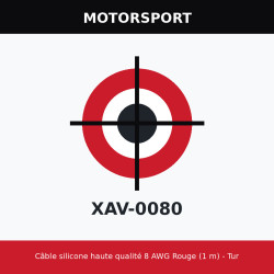 Câble silicone haute qualité 8 AWG Rouge (1 m) - Turnigy R8A1650-08