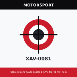 Câble silicone haute qualité 8 AWG Noir (1 m) - Turnigy R8A1650-08