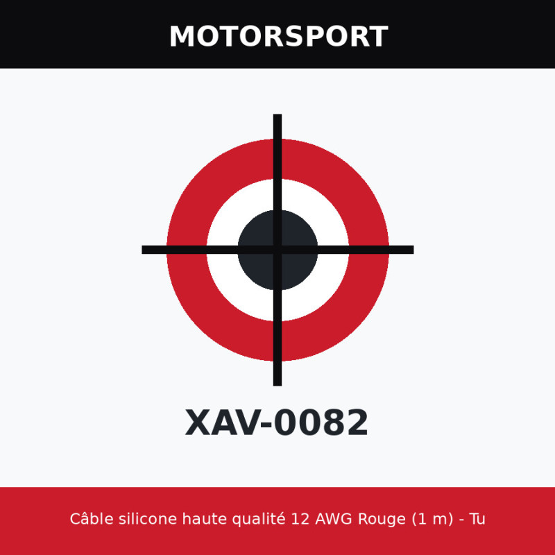 Câble silicone haute qualité 12 AWG Rouge (1 m) - Turnigy R12A1062-06