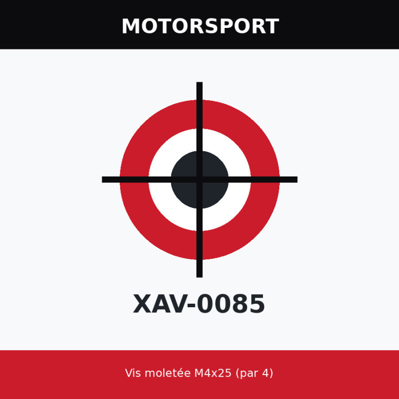 Vis moletée M4x25 (par 4)