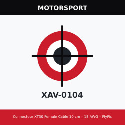 Connecteur XT30 Female Cable 10 cm – 18 AWG – FlyFishRC