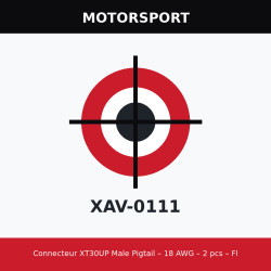 Connecteur XT30UP Male Pigtail – 18 AWG – 2 pcs – Flywoo