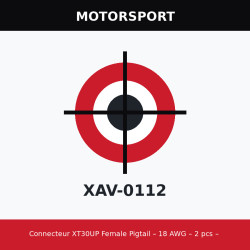 Connecteur XT30UP Female Pigtail – 18 AWG – 2 pcs – Flywoo
