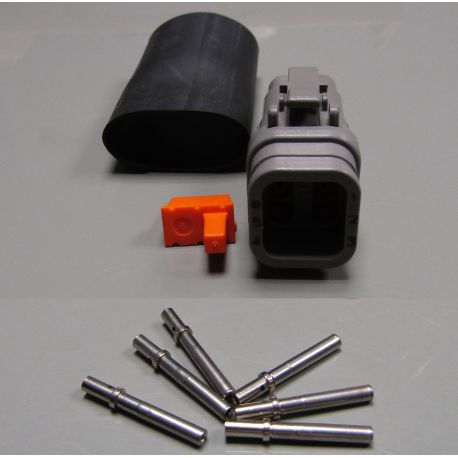 DTM CONNECTOR - MALE - 6 CONTACTS