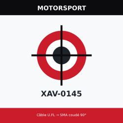 Câble U.FL → SMA coudé 90°
