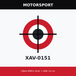 Câble MMCX droit → SMA 10 cm