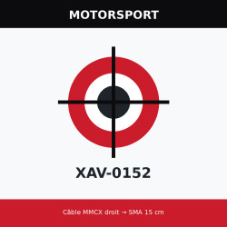 Câble MMCX droit → SMA 15 cm