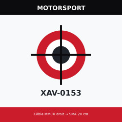 Câble MMCX droit → SMA 20 cm