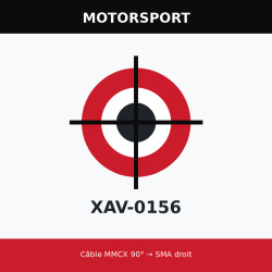 Câble MMCX 90° → SMA droit