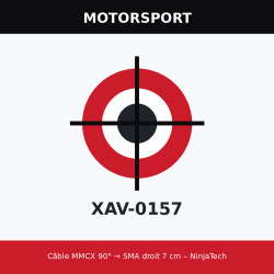 Câble MMCX 90° → SMA droit 7 cm – NinjaTech