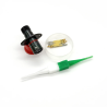 Connecteur SOURIAU 8STA, embase 6 contacts femelles Size 22D, détrompage rouge (8STA0-08-35SN)