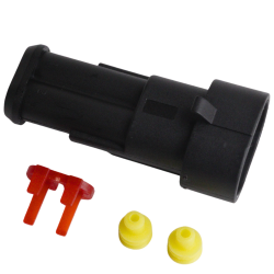 Connector 2 ways Superseal female (Connector-2PIN-SUPERSEAL-female)