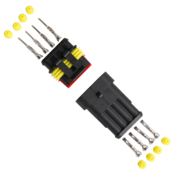Connector 4 ways Supersal male + female (SPD-CON-020)