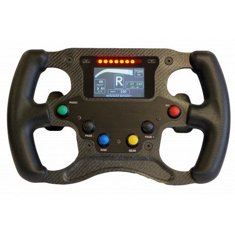 Single-seat carbon steering wheel FR 1200 2 Paddle shift 6 Switch