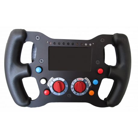 SINGLE SEATER STEERING WHEEL SWX2210 - 2 PADDLES - 2 ROTARY - 6 SWITCH - SIMULATION