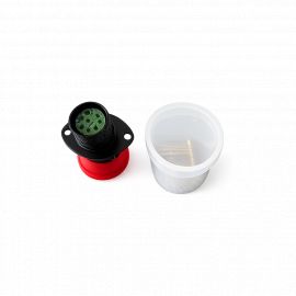 CIRCULAR FEMALALU SERI 8STA FEMELLE CONNECTOR OVAL SUPPORT SIZE 12 SOCKET RED 8CONTACTS ( 8STA01208SN )