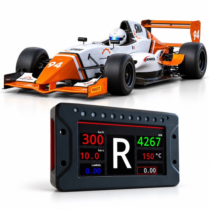 Kit de remplacement tableau de bord – Formula Renault 2000 – Dash XAP + Faisceau d'interface