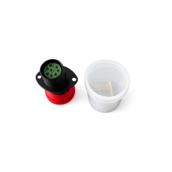 CONNECTEUR CIRCULAIRE ALU SERI 8STA FEMELLE SUPPORT OVALE TAILLE 12 SOCKET RED 8CONTACTS ( 8STA01208SN )