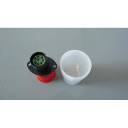 CIRCULAR FEMAL ALU SERI 8STA FEMELLE CONNECTOR OVAL SUPPORT SIZE 12 SOCKET RED 8CONTACTS ( 8STA01208SN )