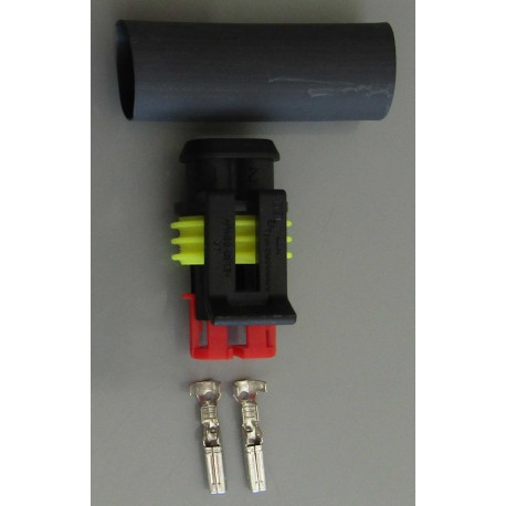 KIT CONNECTEUR SUPERSEAL 2 VOIES - PINS FEMELLES 